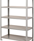 No Nonsense Heavy Duty Welded Shelving Unit With Five Straight Up Beefy Steel Shelves Offering 2000 Lb Capacity Per Tier At 36 By 72 Inches Gray Storage Rack Built Tough For Any Garage, four shelves displayed