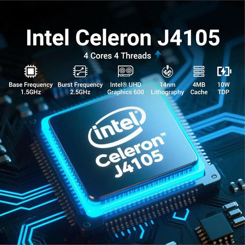 Intel Celeron J4105 chipset featured in Killer Performance 10.1 Inch Rugged Tablet Built Like A Tank for Rough Jobsites.