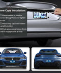 Two Pack Matte Black License Plate Frames For Cars, Stainless Steel, Weatherproof And Rust Resistant Plate Cover installation
