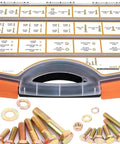 Heavy Duty Metric Hex Bolts Kit With Nuts And Washers 1060 Piece Industrial Fastener Set Built For DIY Projects And Auto Shop Use All In One For Quick Fixes And Durable Threaded Connections. 1060-piece case with assorted metric bolts, nuts and washers
