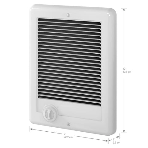 Compact Electric Wall Heater With Thermostat Delivers Quick Heat Discreet Recess Or Ceiling Mount White Finish 1000 Watt And 750 Watt