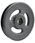 7/8 Inch Bore Single Groove V Belt Pulley 5.25 Inch OD Cast Iron Motor Pulley For A Ax B BX 4L 5L V Belts BK5578 Heavy Duty Drive Wheel