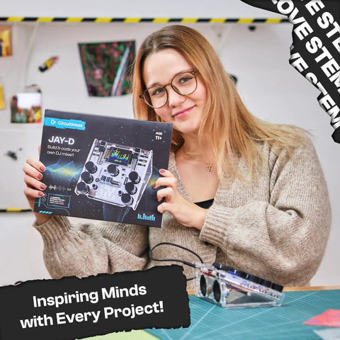 DIY DJ Mixer Kit For Beginners Teens Build Your Own DJ Board Learn Electronics Mix Tracks Add Effects Play Music Via SD Card Kid Friendly STEM Project That Feels Like Real DJing in box