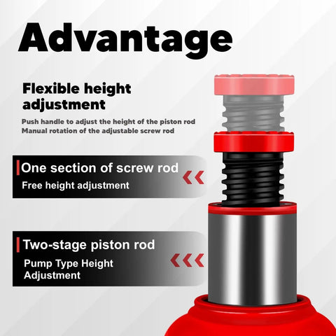 Beefy 20 Ton Hydraulic Bottle Jack With 9.2 To 17.9 Inch Lifting Range Multi Directional Welded Car Jack For Cars Trucks RVs Pickup Auto Repair Color Box Included