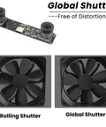 Beast High Speed 210fps USB Camera With Global Shutter And Dual Lens Monochrome Module 800P Sync, comparison of rolling and global shutter effects.