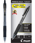 No Mess Smooth Writing Gel Pens Fine Point 0.7mm Black Ink 12 Pack Long Lasting Office Supplies For Note Taking display with packaging.