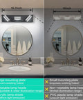 Modern Dimmable Vanity Lights For Bathroom LED Three Light Over Mirror Chrome Bath Wall Fixture With No Fuss 15 Minute Install And Hardwired USA Standard Back Plate comparison