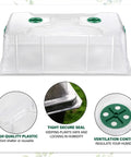 20 Pack Humidity Vented Domes For 1020 Seed Trays 7 Inch Tall Clear Plastic Greenhouse Covers with Four Green Vents Detail