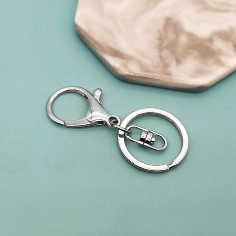 Top Shelf 30 Pc Lobster Clasp Keychain Set With Hella Strong Swivel Hooks Plus 100 Open Jump Rings For Diy Jewelry Making And Craft Repair Straight Up Reliable Metal Findings That Deliver Knockout Results Every Single Time - silver lobster claw clasp with swivel hook and circular ring