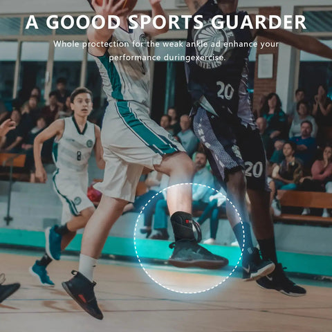 Ankle Brace For Women And Men With Compression Foot Support For Sprained Ankles Injury Recovery Pain Relief For Running And Basketball Medium Size All Day Comfy worn during basketball game.