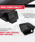 Beefed Up Heavy Duty 2 Inch Receiver Hitch Cap with Dust Proof Plug on truck, showing square mouth protector