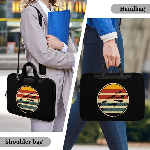 Vintage Scuba Inspired Laptop Tote Bag Leather Computer Case For Work Go To Carryall That Doubles As A Daily Workhorse Durable Water Resistant Anti