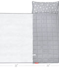 Cozy Toddler Nap Mat With Removable Pillow And Fleece Minky Blanket Grey, lightweight sleep pad for toddlers, 21x50 inches