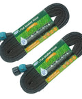Flat Soaker Hose 50 Feet Twin Pack For Garden Beds One Half Inch Linkable Drip Irrigation Water Saving Leakproof Heavy Duty Double Layer Sprinkler Hose