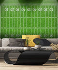 Dope American Football Field Wall Mural Peel And Stick Wallpaper Self Adhesive Vinyl Roll Removable Large Stadium Scene For Living Room Bedroom Dorm Decor Waterproof Bubble Free Easy Install showing vibrant field lines.