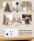 Wireless Remote Outlet With Decorator Rocker Wall Switch 200 Foot Long Range Plug And Play Mini Remote Plug 15 Amp 1875 Watt High Power For Lamps Lights And Household Appliances 2 Switches And 1 Outlet with image of compatible appliances like a fan, lamp, and heater.