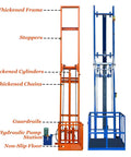 Powerful Electric Hydraulic Lift Table With 1 Ton Capacity For Heavy Duty Cargo Moves In Factories Or Warehouses showing components like thickened frame and non-slip floor.