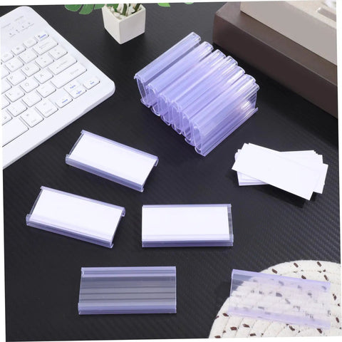 Heavy Duty PVC Wire Shelf Label Holders 30 Pack Clear Display Fronts Kick The Clutter Keep Tight Retail Setup Smooth Price Tag Swaps No Sweat Store Organization
