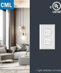 Duplex Outlet Covers Wall Plates 50 Pack 1 Gang White Dual Receptacle Faceplates 2.76 x 4.5 Inches UL Listed Easy Install Contractor Pack With Screws Included on wall.