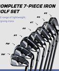 7 Club Iron Set 5 Through Sand Wedge With Project X Cypher Graphite Shafts Right Hand Regular Flex Dual Grips