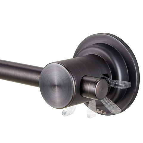 Close-up of Oil Rubbed Bronze 24 Inch Suction Cup Towel Bar Removable Vacuum Towel Holder For Bathroom No Drill Door Mount Adhesive Towel Rack