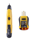 Non Contact Voltage Tester And GFCI Outlet Tester Kit for Quick Electrical Checks, Detects Live Voltage Safely, yellow and black
