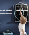 Child reaching for the Wall Mounted Instant Hot And Cold Water Dispenser With Touch Screen, dual temperature control.