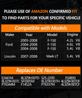Compatibility chart for Electric Fuel Pump Module Assembly For Ford F150 2004-2008 V6 4.2L V8 4.6L 5.4L And Lincoln Mark LT 2007-2008 V8 5.4L Replacement OE Numbers E2441M 8L3Z9H307D FG0850 525-2200