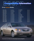 Compatibility chart for Timing Chain Kit For 2002 2009 Toyota Camry 2.0L 2.4L Engine Replacement with sedan image.