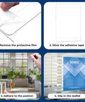 Step-by-step guide of 12 Pack 8.5x11 Acrylic Sign Holders Wall Mounts With Adhesive Tape No Drilling Easy Swap For Office Home Store Restaurant.