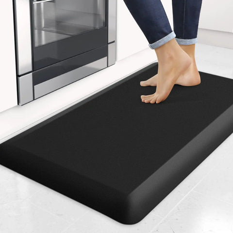 Ultra Thick 4 To 5 Inch Memory Foam Anti Fatigue Kitchen Mat Non Slip Water And Stain Resistant 17 By 28 Inch Rug For Kitchen Office Or Standing Desk