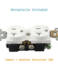 Screw Cap Floor Box Cover Kit 5.5 Inch Brass Twist Lock With Flip Up Flange showing 20A tamper weather resistant receptacle