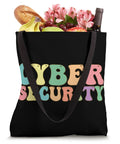Slick Cyber Security Tote Bag Built Tough With Heavy Duty Canvas And Reinforced Strap Handles, A Dope Daily Grind Essential For It Workers And Code Masters Who Dig Secure Gear, filled with groceries.