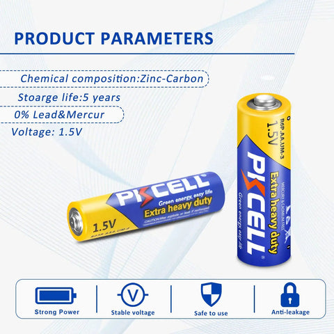 100 Pack AAA Batteries Carbon Zinc R03P 1.5V Single Use Triple A Power Pack For Remote Controls Toys Gadgets Eco Friendly Long Shelf Life And Stable Storage Ready