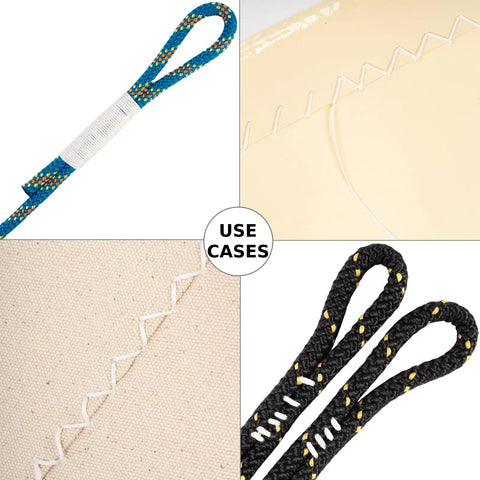 All In One Sail Repair Kit With Sail Needle And Thick Waxed Twine In White Black And Brown 330 Feet Heavy Duty Waxed Thread Use Cases