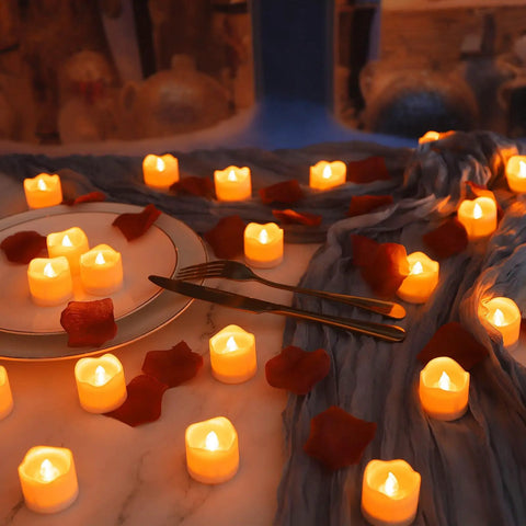 Flameless LED Candles With Remote Control, Battery Powered Fake Candles That Glow Warm Yellow With Realistic Flicker, More Than 400 Hours Run Time, Perfect For Home Decor, Weddings And Parties