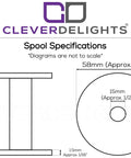 Diagram of 2 Inch White Plastic Spools 16 Pack Empty Spools For Storing Ribbon Thread Cord Rope Wire String Chain And Jewelry Making Supplies Ideal For DIYers And Makers