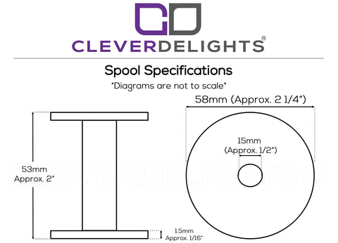 Diagram of 2 Inch White Plastic Spools 16 Pack Empty Spools For Storing Ribbon Thread Cord Rope Wire String Chain And Jewelry Making Supplies Ideal For DIYers And Makers