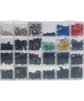 Universal RC Screw Kit Screws Assortment Set Stainless Steel Hardware Fasteners For RC Cars And Models Individually Packaged In Clear Box, assorted bins