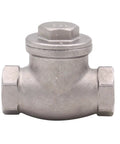 3/4-inch stainless steel swing check valve with threaded NPT ends, SS304 CF8M