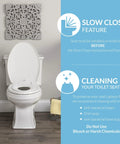 2 In 1 Elongated Toilet Seat With Built In Toddler Potty Training Seat Slow Close Easy To Install White Made In USA