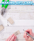 1/4 Inch Single Hole Punch Kit, 12 Pack Handheld Metal Paper Puncher For Tags, DIY Crafts, Scrapbooking, Tickets, shown with card