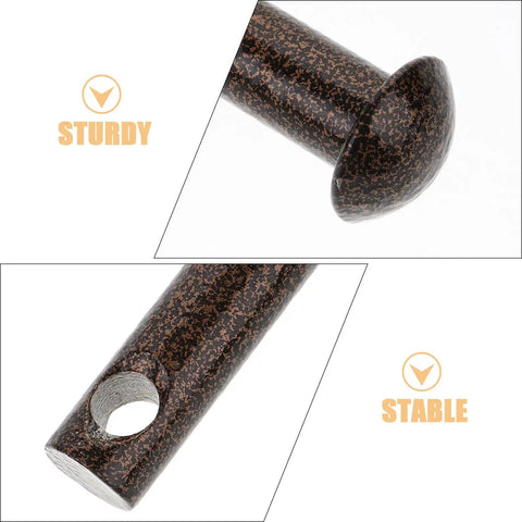 Close-up of Rust Resistant Swing Hanger Bolts 2 Pack Heavy Duty Steel Alloy detail with pin plug for hammocks and swings.