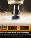 Rock Solid One Quarter Inch Shank Slab Flattening Router Bit With Hardened Steel Body and Razor Sharp Carbide Tips in use on wood.
