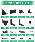 Sliding Gate Kit Heavy Duty Gate Hardware With Wheel For 1 To 2 Inch Thick Wooden Gates Anti Sag Fence System parts list