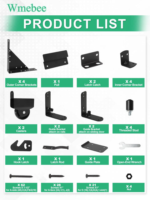 Sliding Gate Kit Heavy Duty Gate Hardware With Wheel For 1 To 2 Inch Thick Wooden Gates Anti Sag Fence System parts list
