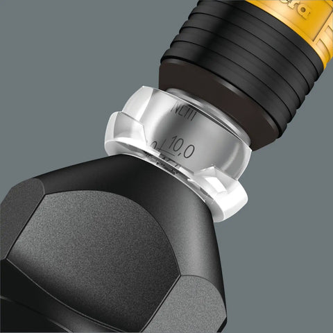 Close-up of the ESD Safe Adjustable Torque Screwdriver with Rapidaptor Quick Release Chuck, showing the 10.0 Nm scale.