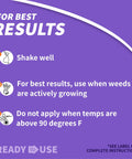Instructions for Lawn Friendly Chickweed Clover Oxalis Weed Killer Concentrate 16 Oz With Systemic Action Kills Roots Without Harming Grass Horsepower Formula For Fast Easy Lawn Control.