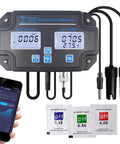 All In One Water Quality Tester 6 In 1 Real Time pH EC TDS Salinity SG And Temperature Monitor, WiFi enabled, calibration powders