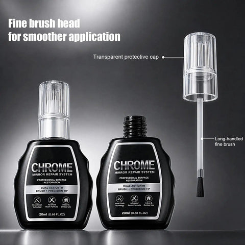 Heavy Duty Silver Rim Repair Paint For Wheels And Auto Hubs Fast Drying Scratch Coat with fine brush head.